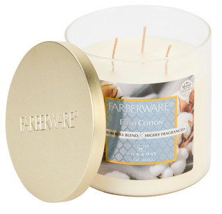 Thumbnail 2: Farberware 16 oz Fresh Cotton 3-Wick Jar Candle 