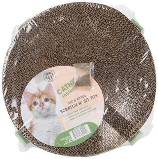 Thumbnail 1: BROOKLYN PET Round Base Cat Scratcher with Catnip 
