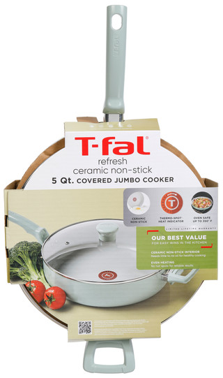 Thumbnail 3: T-fal Essentials Ceramic 5 Qt Jumbo Cooker with Lid 