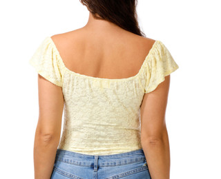 Thumbnail 2: Trixxi Juniors' Short Sleeve Lace Bodysuit 