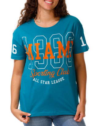 Thumbnail 1: COASTAL DREAMER Junior's Short Sleeve Miami Sport Club Tee 