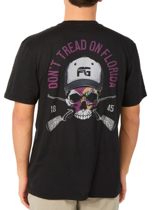 Thumbnail 1: FloGrown Men's Don't Tread Skull Graphic Tee 