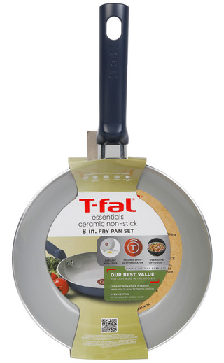 Thumbnail 3: T-fal Essentials Ceramic 8 Inch Blue Frypan 