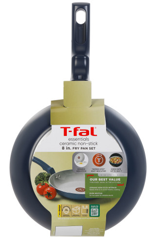 Thumbnail 4: T-fal Essentials Ceramic 8 Inch Blue Frypan 