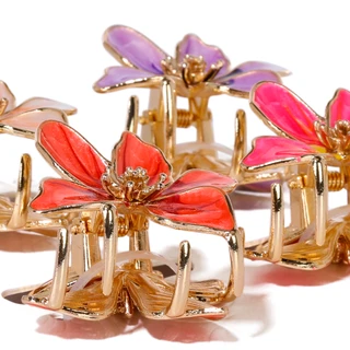 Thumbnail 3: Noir 4-Pack Flower Hair Claw Clips Multi 