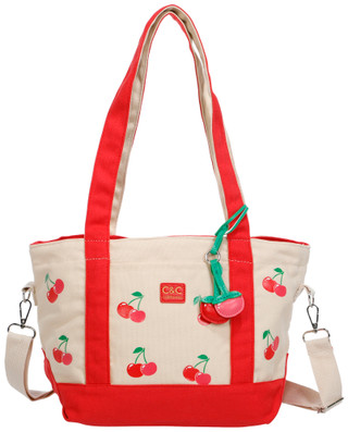 Thumbnail 1: C&C California Cherry Canvas Tote with Charm 