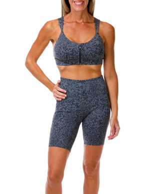 Thumbnail 2: Skechers Women's Active Go Walk Zip Front Print Sports Bra 