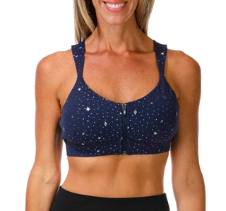 Thumbnail 1: Skechers Women's Active Go Walk Zip Front Print Sports Bra 
