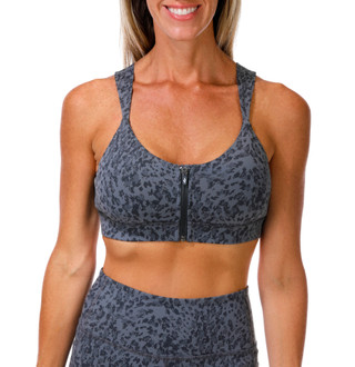 Thumbnail 1: Skechers Women's Active Go Walk Zip Front Print Sports Bra 