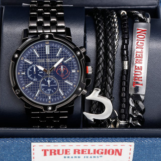 Thumbnail 2: True Religion Navy Face Gunmetal Watch Bracelet Set 