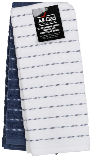 Thumbnail 1: ALL-CLAD 2-Pack Skipping Stripe & Wave Kitchen Towels 