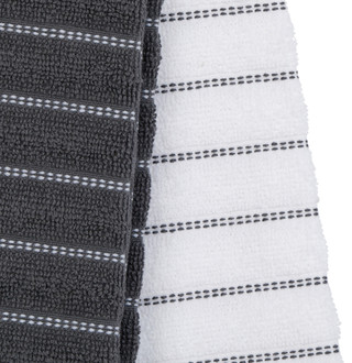 Thumbnail 2: ALL-CLAD Skipping Stripe & Wave Kitchen Towels 2-Pack 