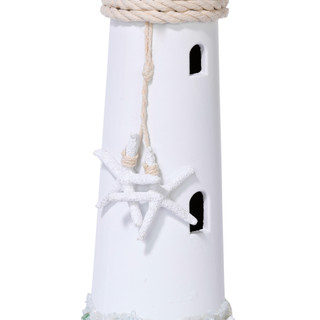 Thumbnail 2: JD YEATTS 18 In. Blue & White Lighthouse 