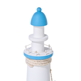 Thumbnail 5: JD YEATTS 18 In. Blue & White Lighthouse 