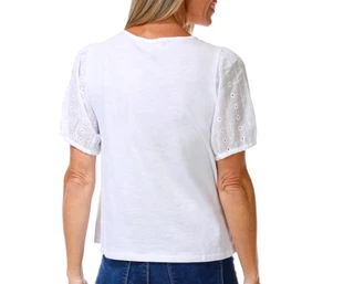 Thumbnail 2: Coral Bay Women's Short Sleeve Eyelet Top 