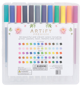 Thumbnail 2: Deejay Home Designs Stay Colorful 60-Piece Gel Pen Set 