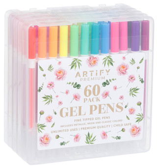 Thumbnail 1: Deejay Home Designs Stay Colorful 60-Piece Gel Pen Set 