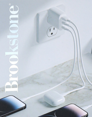 Thumbnail 2: Brookstone 40W 3-Port Folding Blade Wall Charger 