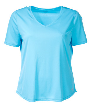 Thumbnail 1: REEL LEGENDS Plus Outdoor Short Sleeve Freeline V-Neck Top 