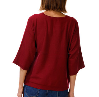 Thumbnail 3: ADRIENNE VITTADINI Petite 3/4 Sleeve Sweater Top 