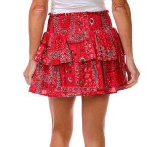 Thumbnail 2: JAPNA Juniors Bandana Print Ruffle Mini Skirt 