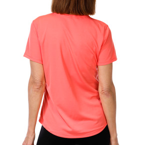 Thumbnail 3: REEL LEGENDS Petite Short Sleeve Solid Freeline V-Neck Top 