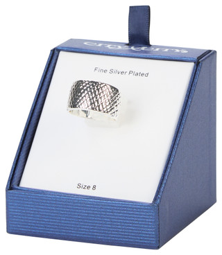 Thumbnail 1: City by City Silver Plated Textured Ring 