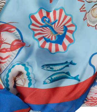 Thumbnail 3: La Valentina 2 Pc Nautical Scarf Set 