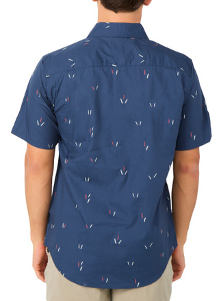 Thumbnail 3: Quiksilver Men's Short Sleeve Printed Button Down Shirt 