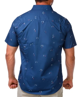Thumbnail 4: Quiksilver Men's Short Sleeve Printed Button Down Shirt 