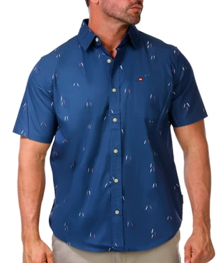 Thumbnail 2: Quiksilver Men's Short Sleeve Printed Button Down Shirt 