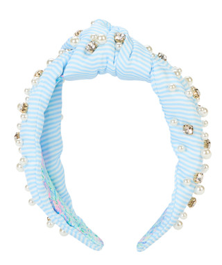 Thumbnail 1: LILLY PULITZER Stripe Pearl Knot Headband 