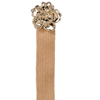Thumbnail 2: Steve Madden Raffia Stretch Belt w/ Flower Buckle 