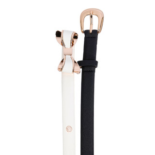 Thumbnail 1: ANNE KLEIN 2-Pack Bow Buckle Triple Keeper Belts 