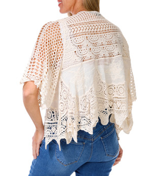Thumbnail 2: Liv Women's Sheer Crochet Overlay Top 