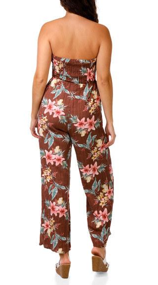 Thumbnail 2: Pie In The Sky Juniors Floral Tube Top Jumpsuit 