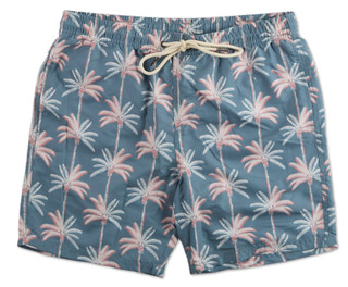 Thumbnail 1: Distortion Men's Palm Tree Swim Shorts 