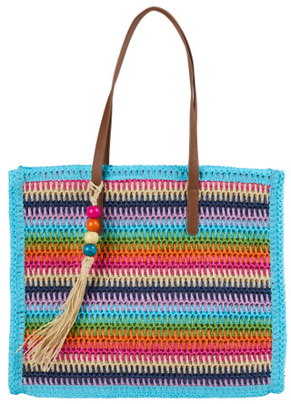 Thumbnail 1: DV By Dolce Vita Straw Multicolor Tote Bag 