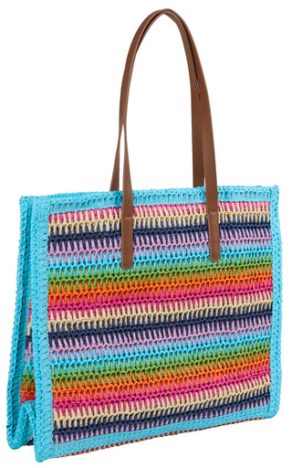 Thumbnail 3: DV By Dolce Vita Straw Multicolor Tote Bag 