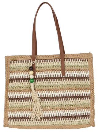Thumbnail 1: DV By Dolce Vita Straw Multicolor Tote Bag 