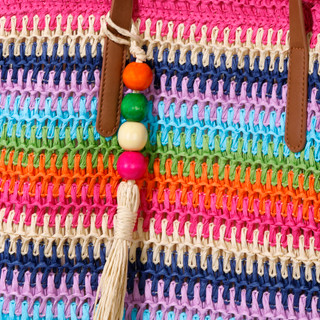 Thumbnail 2: DV By Dolce Vita Straw Multicolor Tote Bag 