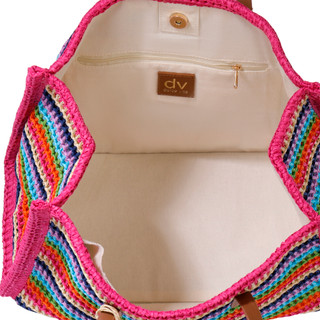 Thumbnail 3: DV By Dolce Vita Straw Multicolor Tote Bag 
