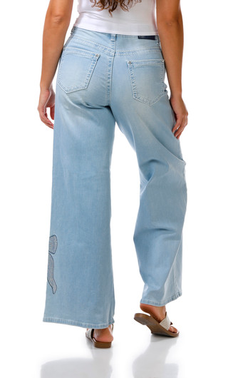 Thumbnail 3: Evolve Denim Juniors Sequin Wide Leg Jeans 
