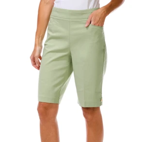 Thumbnail 1: Coral Bay Women's Gold Crest Rivet Hem Shorts  