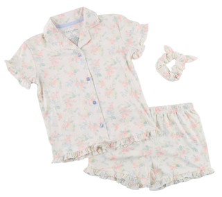 Thumbnail 1: Laura Ashley Girls 3 Pc Pajama Shorts Set 