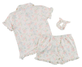 Thumbnail 2: Laura Ashley Girls 3 Pc Pajama Shorts Set 