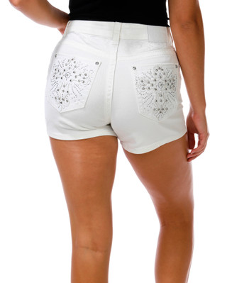 Thumbnail 1: Evolve Denim Juniors Bling Back Shorts 