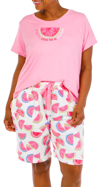 Thumbnail 1: JACLYN Plus 3 Pc Pajama Shorts Set 