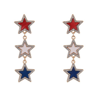 Thumbnail 1: Celebrate America 250 Star Drop Earrings 