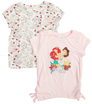 Thumbnail 1: Disney Little Girls 2 Pk Princess Graphic Tees 